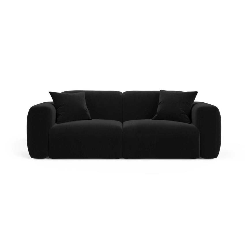 Strino 3-Sitzer Sofa aus Samt in Schwarz (Salvador 19), 220x98x78 cm von Cosmopolitan Design – Bild 1