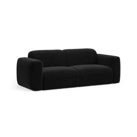 Strino 3-Sitzer Sofa aus Samt in Schwarz (Salvador 19), 220x98x78 cm von Cosmopolitan Design – Bild 3