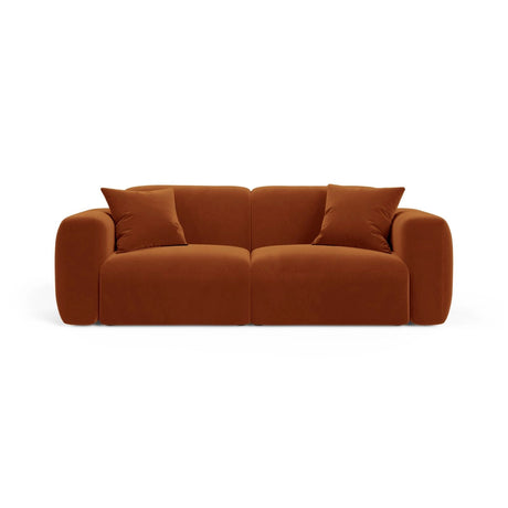 Strino 3-Sitzer Sofa aus Samt in Terrakotta (Salvador 14), 220x98x78 cm von Cosmopolitan Design – Bild 1