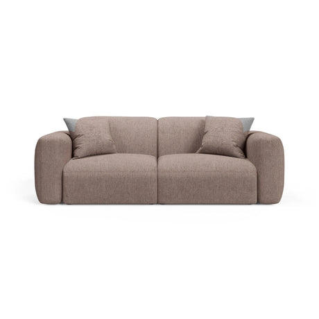 Strino 3-Sitzer Sofa aus Strukturierter Stoff in Cappuccino (Sorella 21), 220x98x78 cm von Cosmopolitan Design – Bild 1