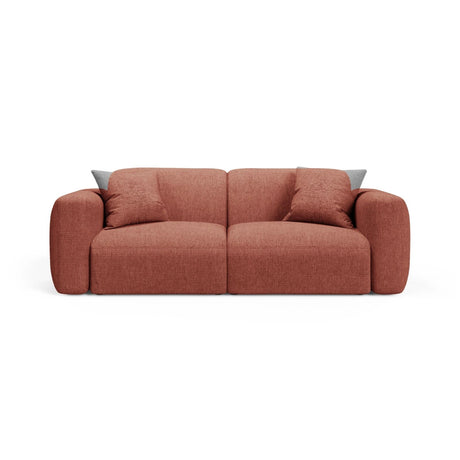 Strino 3-Sitzer Sofa aus Strukturierter Stoff in Koralle (Sorella 58), 220x98x78 cm von Cosmopolitan Design – Bild 1