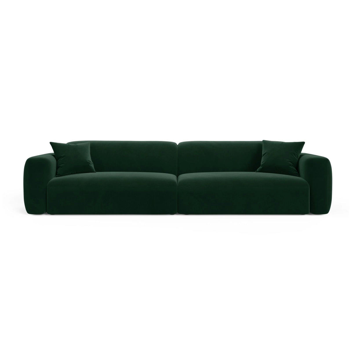 Strino 4-Sitzer Sofa aus Samt in Flaschengrün (Salvador 7), 240x98x78 cm von Cosmopolitan Design – Bild 1