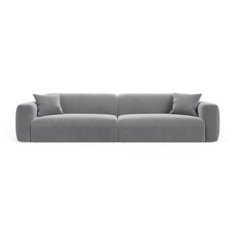 Strino 4-Sitzer Sofa aus Samt in Grau (Salvador 17), 240x98x78 cm von Cosmopolitan Design – Bild 1