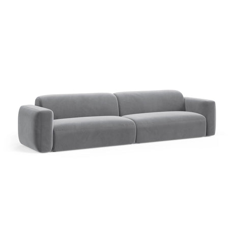 Strino 4-Sitzer Sofa aus Samt in Grau (Salvador 17), 240x98x78 cm von Cosmopolitan Design – Bild 3