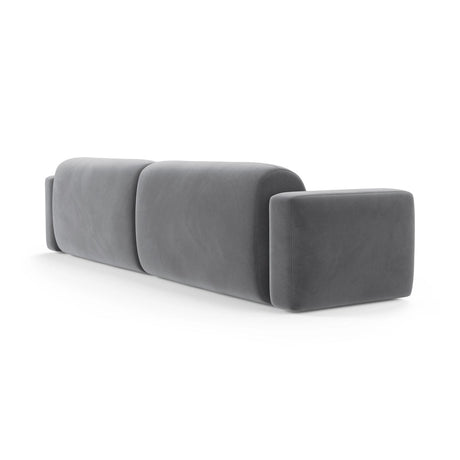 Strino 4-Sitzer Sofa aus Samt in Grau (Salvador 17), 240x98x78 cm von Cosmopolitan Design – Bild 4