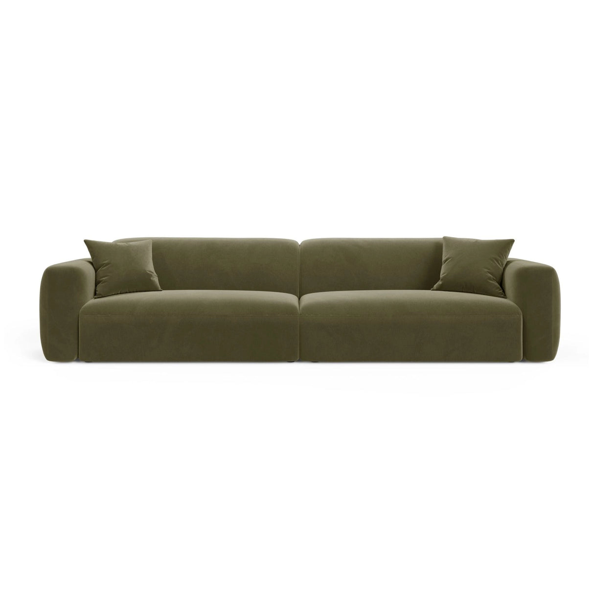 Strino 4-Sitzer Sofa aus Samt in Grün (Salvador 8), 240x98x78 cm von Cosmopolitan Design – Bild 1