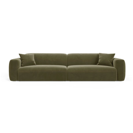 Strino 4-Sitzer Sofa aus Samt in Grün (Salvador 8), 240x98x78 cm von Cosmopolitan Design – Bild 1