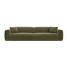 Strino 4-Sitzer Sofa aus Samt in Grün (Salvador 8), 240x98x78 cm von Cosmopolitan Design – Bild 1