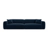 Strino 4-Sitzer Sofa aus Samt in Königsblau (Salvador 5), 240x98x78 cm von Cosmopolitan Design – Bild 1