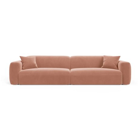 Strino 4-Sitzer Sofa aus Samt in Rosa (Salvador 11), 240x98x78 cm von Cosmopolitan Design – Bild 1