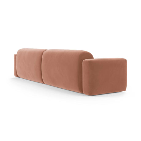Strino 4-Sitzer Sofa aus Samt in Rosa (Salvador 11), 240x98x78 cm von Cosmopolitan Design – Bild 4