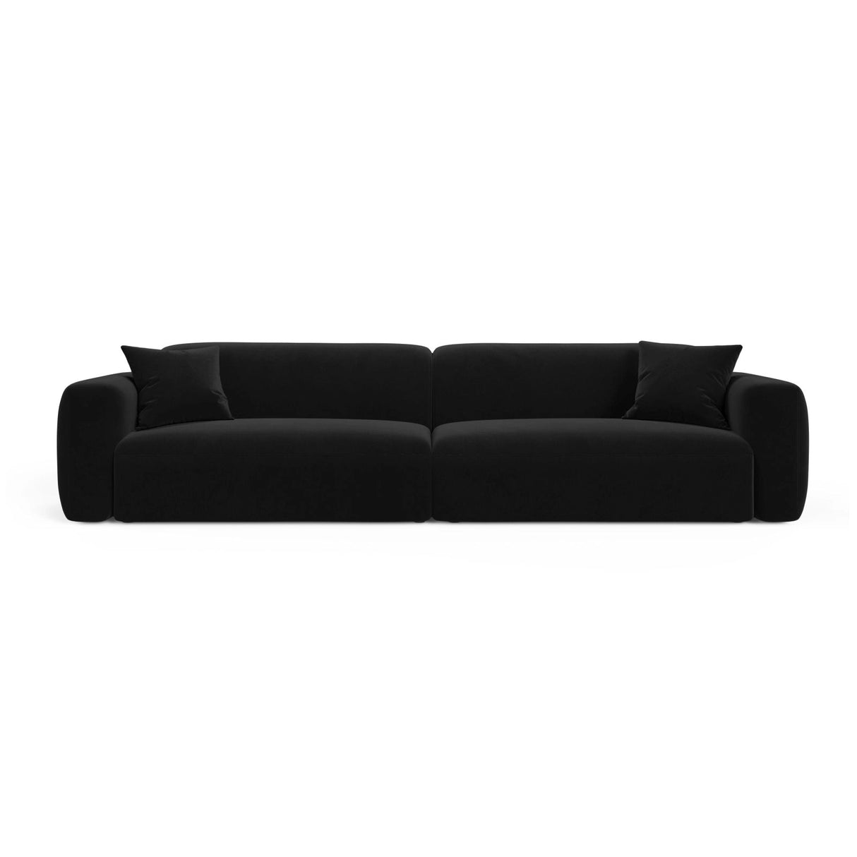 Strino 4-Sitzer Sofa aus Samt in Schwarz (Salvador 19), 240x98x78 cm von Cosmopolitan Design – Bild 1