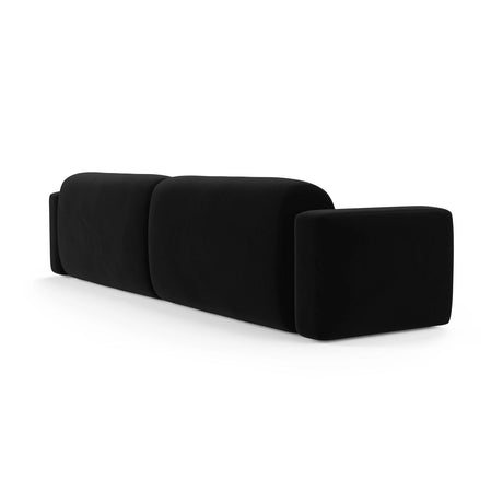 Strino 4-Sitzer Sofa aus Samt in Schwarz (Salvador 19), 240x98x78 cm von Cosmopolitan Design – Bild 4