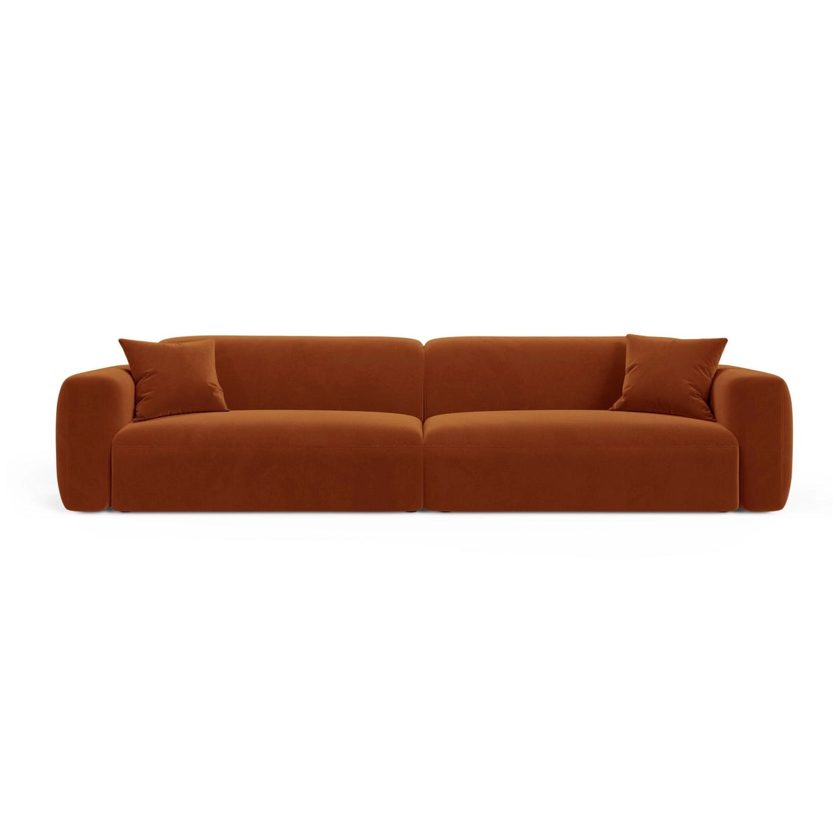 Strino 4-Sitzer Sofa aus Samt in Terrakotta (Salvador 14), 240x98x78 cm von Cosmopolitan Design – Bild 1