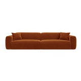 Strino 4-Sitzer Sofa aus Samt in Terrakotta (Salvador 14), 240x98x78 cm von Cosmopolitan Design – Bild 1