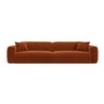 Strino 4-Sitzer Sofa aus Samt in Terrakotta (Salvador 14), 240x98x78 cm von Cosmopolitan Design – Bild 1