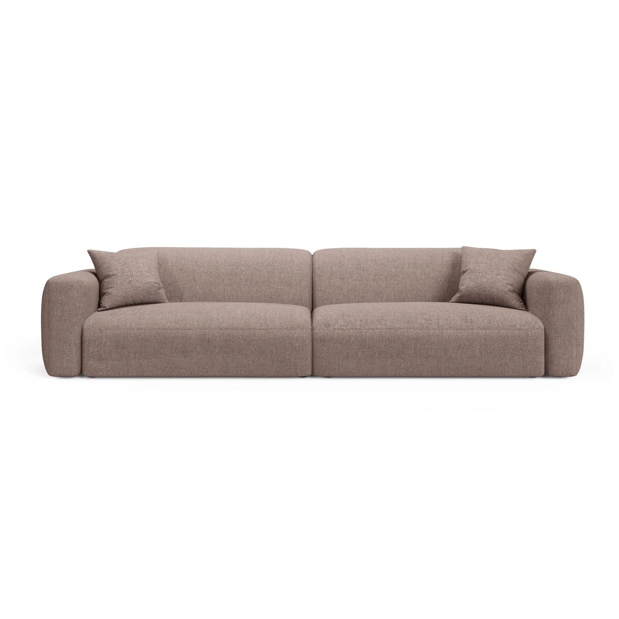 Strino 4-Sitzer Sofa aus Strukturierter Stoff in Cappuccino (Sorella 21), 240x98x78 cm von Cosmopolitan Design – Bild 1