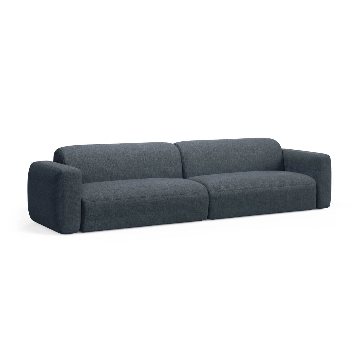 Strino 4-Sitzer Sofa aus Strukturierter Stoff in Dunkelblau (Sorella 77), 240x98x78 cm von Cosmopolitan Design – Bild 3