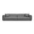 Strino 4-Sitzer Sofa aus Strukturierter Stoff in Grau (Sorella 89), 240x98x78 cm von Cosmopolitan Design – Bild 1