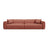 Strino 4-Sitzer Sofa aus Strukturierter Stoff in Koralle (Sorella 58), 240x98x78 cm von Cosmopolitan Design – Bild 1