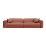 Strino 4-Sitzer Sofa aus Strukturierter Stoff in Koralle (Sorella 58), 240x98x78 cm von Cosmopolitan Design – Bild 1