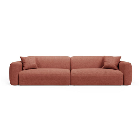 Strino 4-Sitzer Sofa aus Strukturierter Stoff in Koralle (Sorella 58), 240x98x78 cm von Cosmopolitan Design – Bild 1