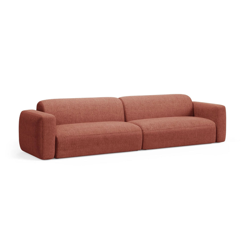 Strino 4-Sitzer Sofa aus Strukturierter Stoff in Koralle (Sorella 58), 240x98x78 cm von Cosmopolitan Design – Bild 3