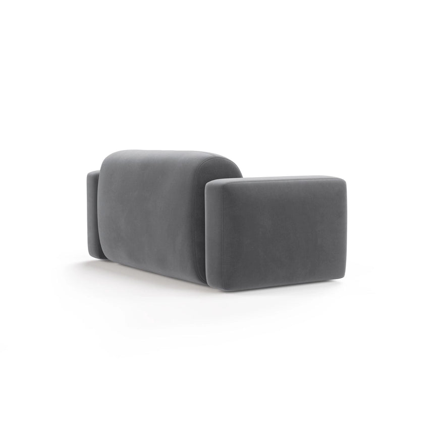 Strino Modulares 2-Sitzer Sofa aus Samt in Grau (Salvador 17), 180x98 cm von Cosmopolitan Design – Bild 4