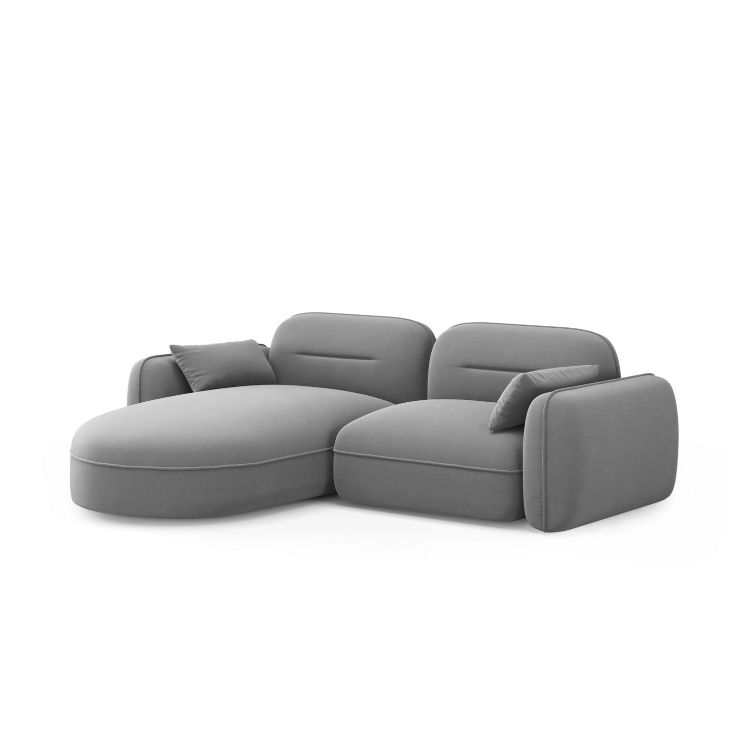 Sydney 3-Sitzer Ecksofa, Linke Seite, aus Samt, 230x165x70 cm von Cosmopolitan Design – Bild 4