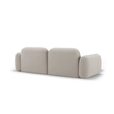 Sydney 3-Sitzer Ecksofa, Linke Seite, aus Samt in Hellbeige (Casino Pearl), 230x165x70 cm von Cosmopolitan Design – Bild 5