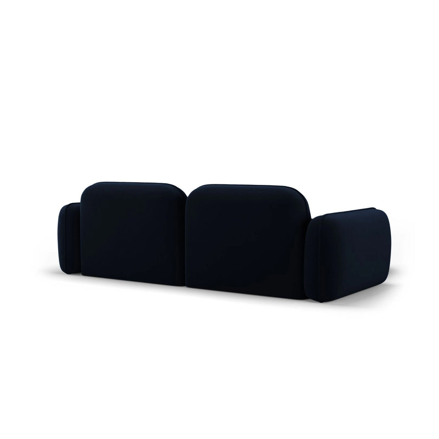 Sydney 3-Sitzer Ecksofa, Linke Seite, aus Samt in Königsblau (Casino Deep Blue), 230x165x70 cm von Cosmopolitan Design – Bild 5