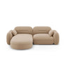 Sydney 3-Sitzer Ecksofa, Linke Seite, aus Samt in Sand (Casino Lion), 230x165x70 cm von Cosmopolitan Design – Bild 1
