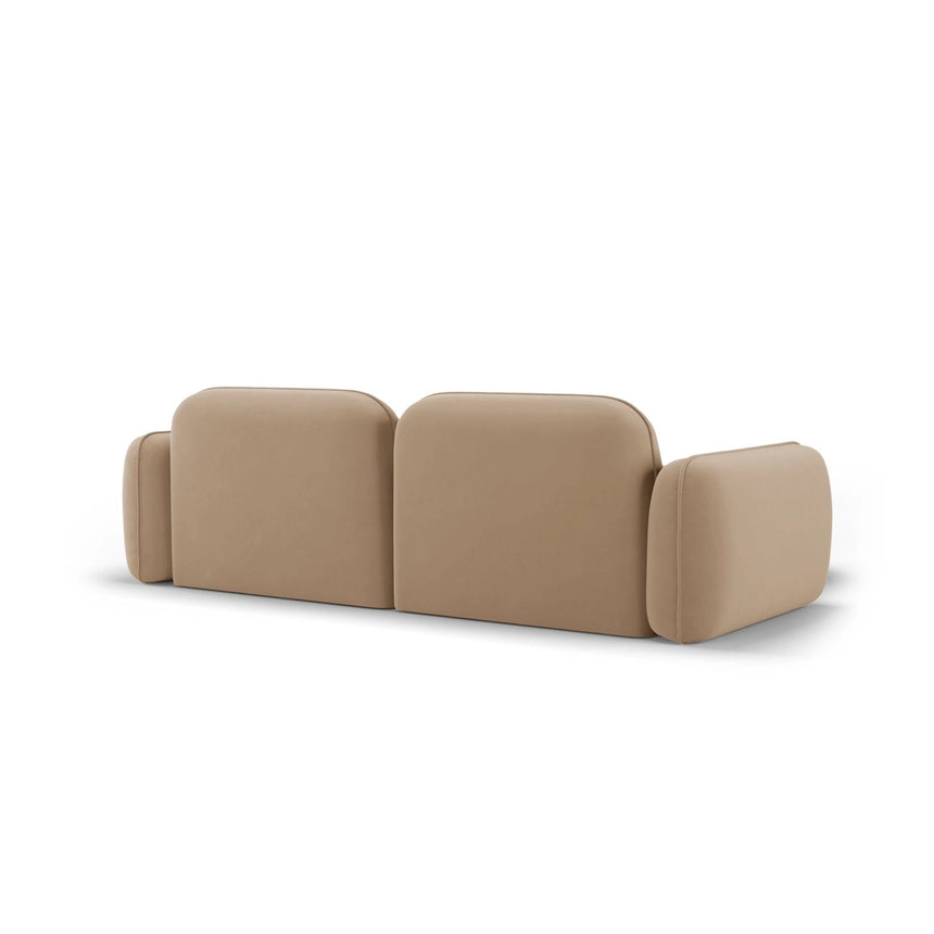Sydney 3-Sitzer Ecksofa, Linke Seite, aus Samt in Sand (Casino Lion), 230x165x70 cm von Cosmopolitan Design – Bild 5