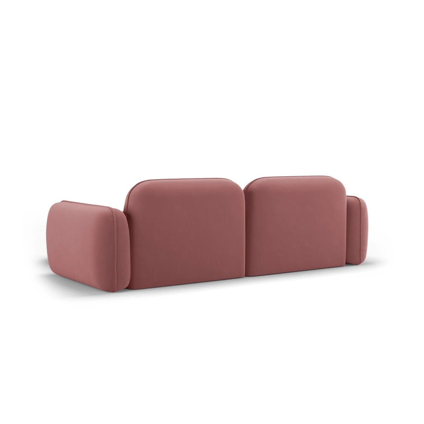 Sydney 3-Sitzer Ecksofa, Rechte Seite, aus Samt in Flamingo (Casino Salmon), 230x165x70 cm von Cosmopolitan Design – Bild 5