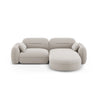 Sydney 3-Sitzer Ecksofa, Rechte Seite, aus Samt in Hellbeige (Casino Pearl), 230x165x70 cm von Cosmopolitan Design – Bild 1