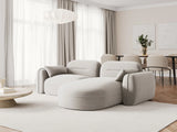Sydney 3-Sitzer Ecksofa, Rechte Seite, aus Samt in Hellbeige (Casino Pearl), 230x165x70 cm von Cosmopolitan Design – Bild 2