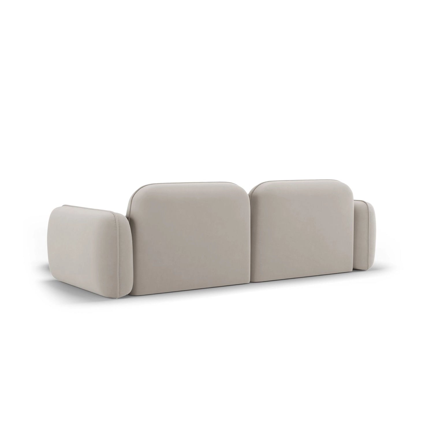 Sydney 3-Sitzer Ecksofa, Rechte Seite, aus Samt in Hellbeige (Casino Pearl), 230x165x70 cm von Cosmopolitan Design – Bild 5