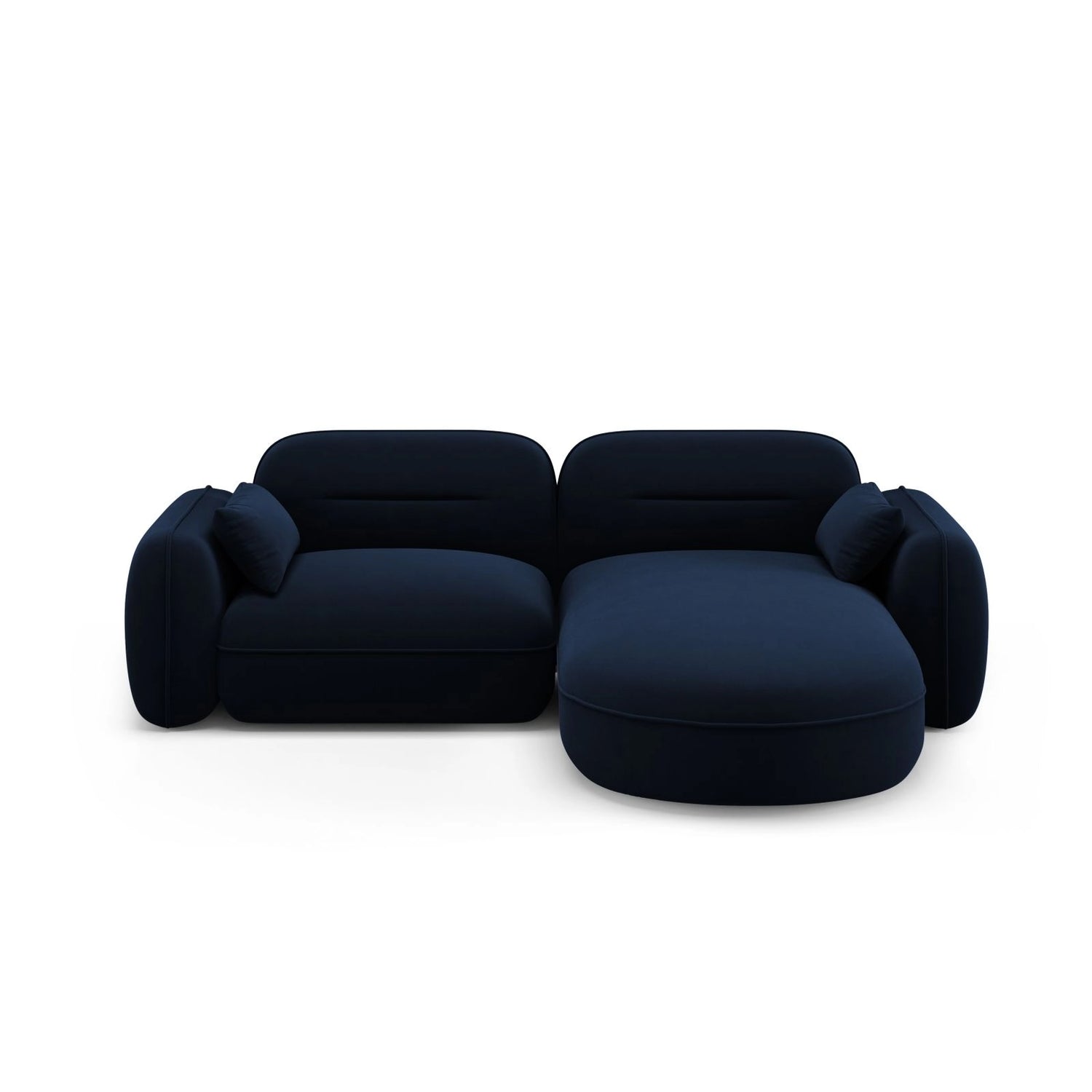Sydney 3-Sitzer Ecksofa, Rechte Seite, aus Samt in Königsblau (Casino Deep Blue), 230x165x70 cm von Cosmopolitan Design – Bild 1