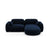 Sydney 3-Sitzer Ecksofa, Rechte Seite, aus Samt in Königsblau (Casino Deep Blue), 230x165x70 cm von Cosmopolitan Design – Bild 1