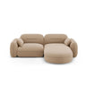 Sydney 3-Sitzer Ecksofa, Rechte Seite, aus Samt in Sand (Casino Lion), 230x165x70 cm von Cosmopolitan Design – Bild 1