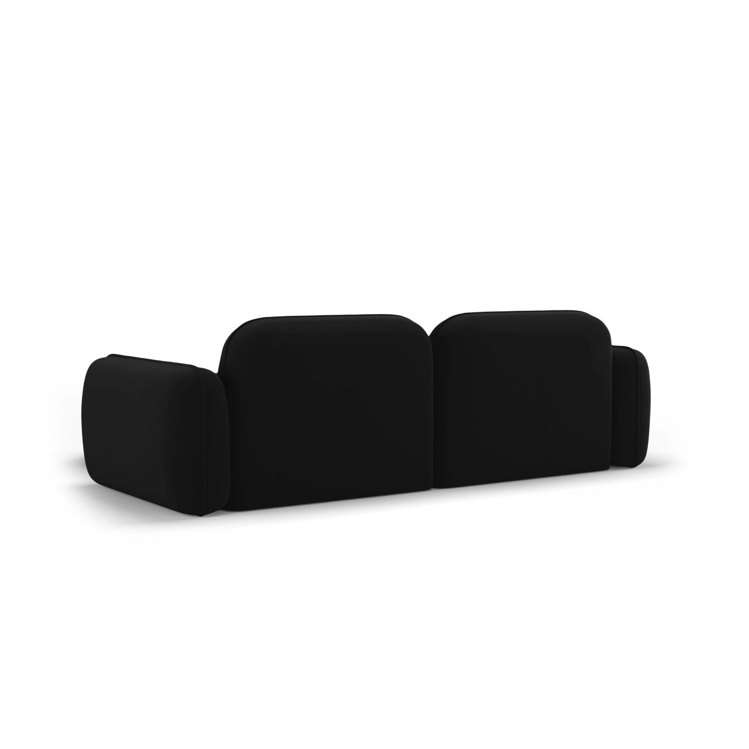 Sydney 3-Sitzer Ecksofa, Rechte Seite, aus Samt in Schwarz (Casino Black), 230x165x70 cm von Cosmopolitan Design – Bild 5