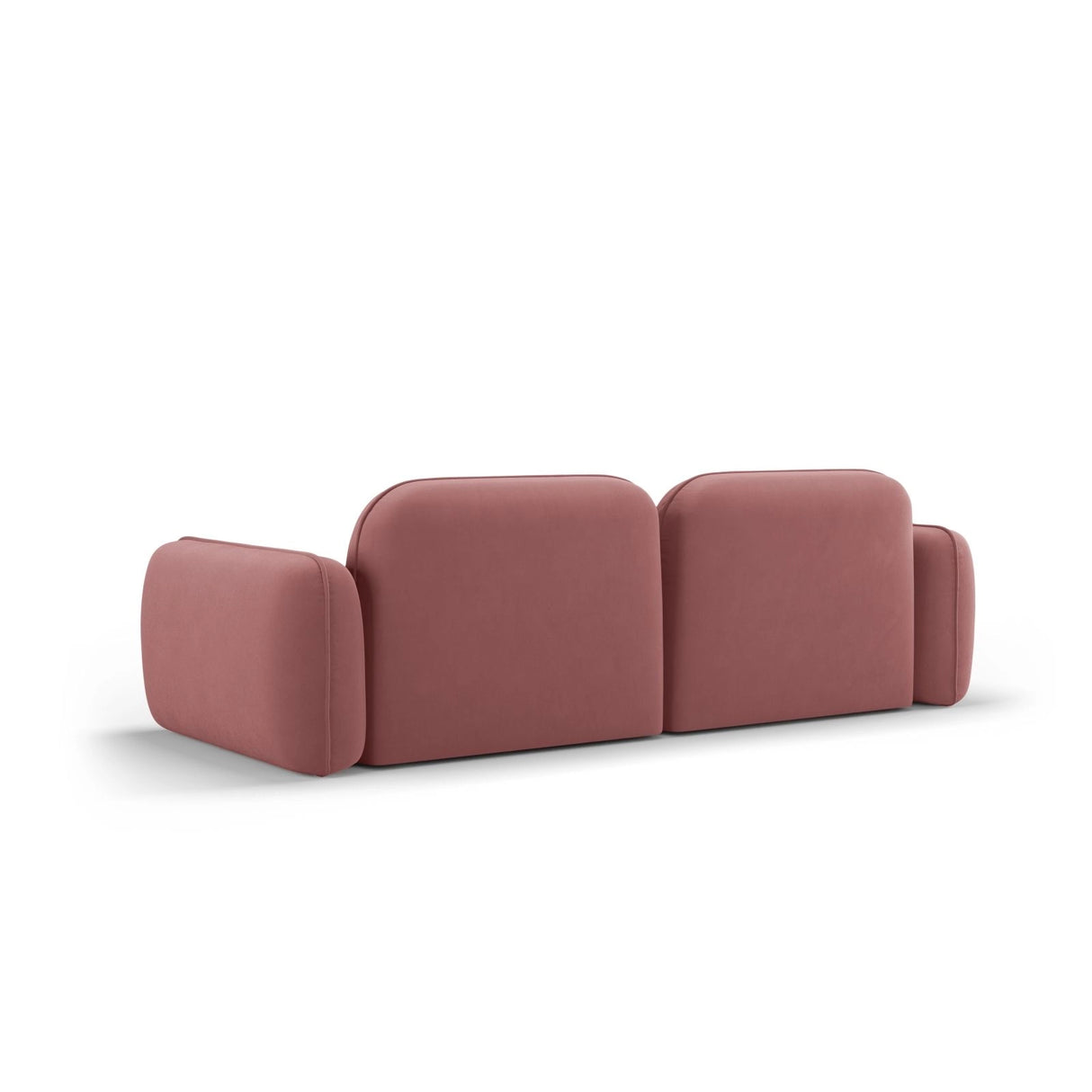Sydney 3-Sitzer Sofa aus Samt in Flamingo (Casino Salmon), 230x90x70 cm von Cosmopolitan Design – Bild 5