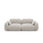 Sydney 3-Sitzer Sofa aus Samt in Hellbeige (Casino Pearl), 230x90x70 cm von Cosmopolitan Design – Bild 1