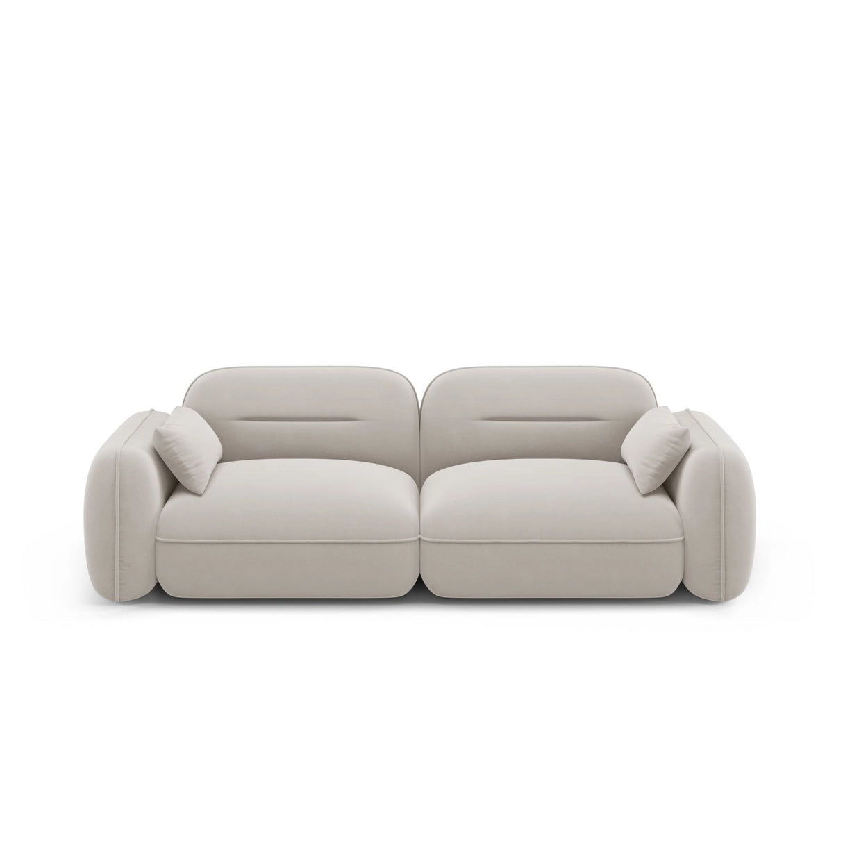 Sydney 3-Sitzer Sofa aus Samt in Hellbeige (Casino Pearl), 230x90x70 cm von Cosmopolitan Design – Bild 1
