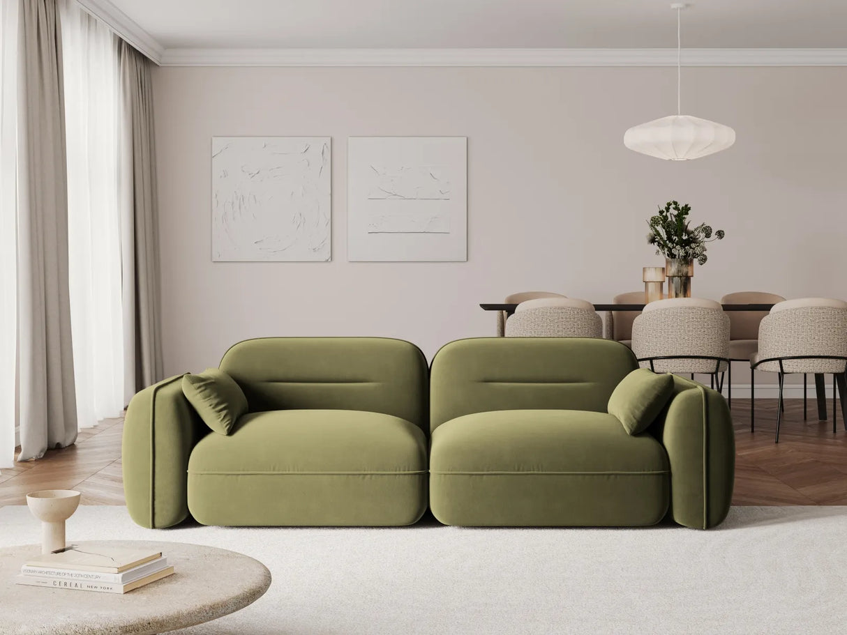 Sydney 3-Sitzer Sofa aus Samt in Hellgrün (Casino Forest), 230x90x70 cm von Cosmopolitan Design – Bild 2