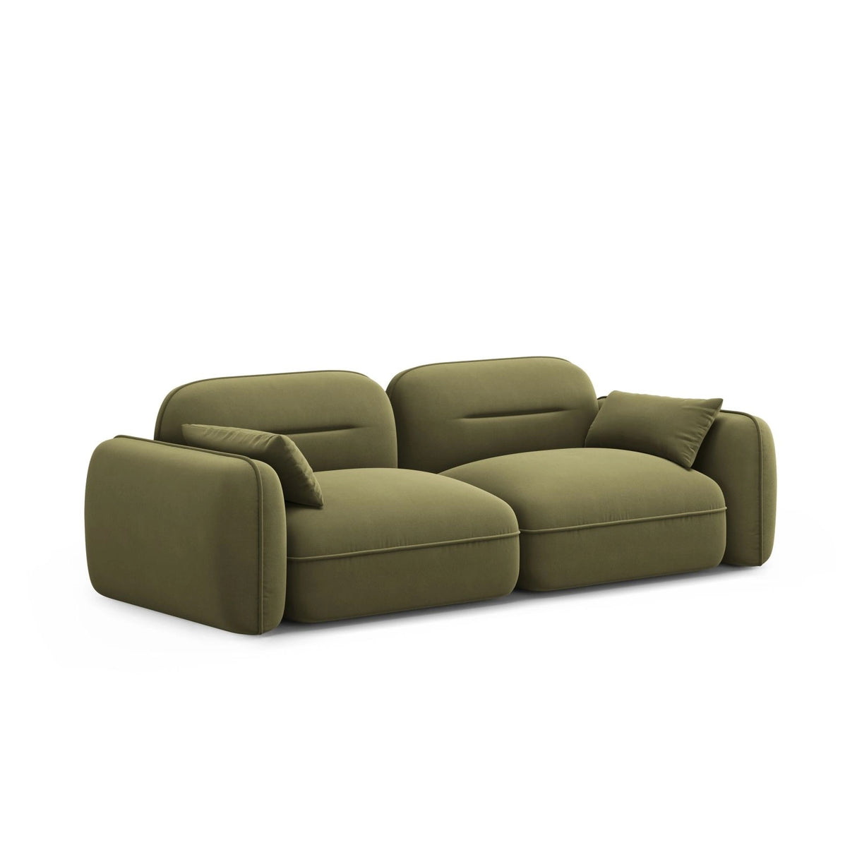 Sydney 3-Sitzer Sofa aus Samt in Hellgrün (Casino Forest), 230x90x70 cm von Cosmopolitan Design – Bild 4