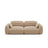 Sydney 3-Sitzer Sofa aus Samt in Sand (Casino Lion), 230x90x70 cm von Cosmopolitan Design – Bild 1