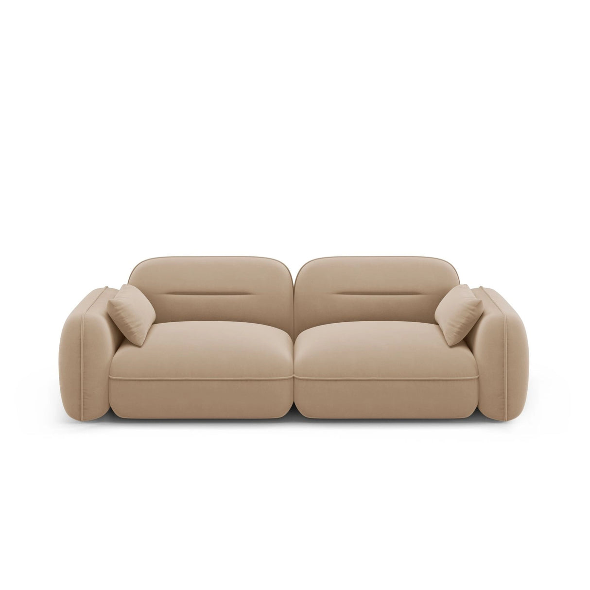 Sydney 3-Sitzer Sofa aus Samt in Sand (Casino Lion), 230x90x70 cm von Cosmopolitan Design – Bild 1