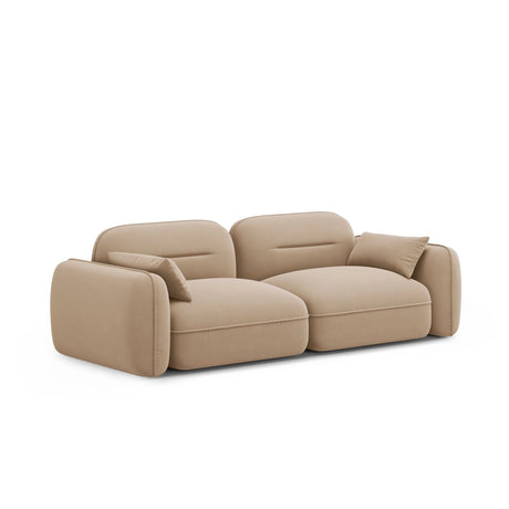 Sydney 3-Sitzer Sofa aus Samt in Sand (Casino Lion), 230x90x70 cm von Cosmopolitan Design – Bild 4