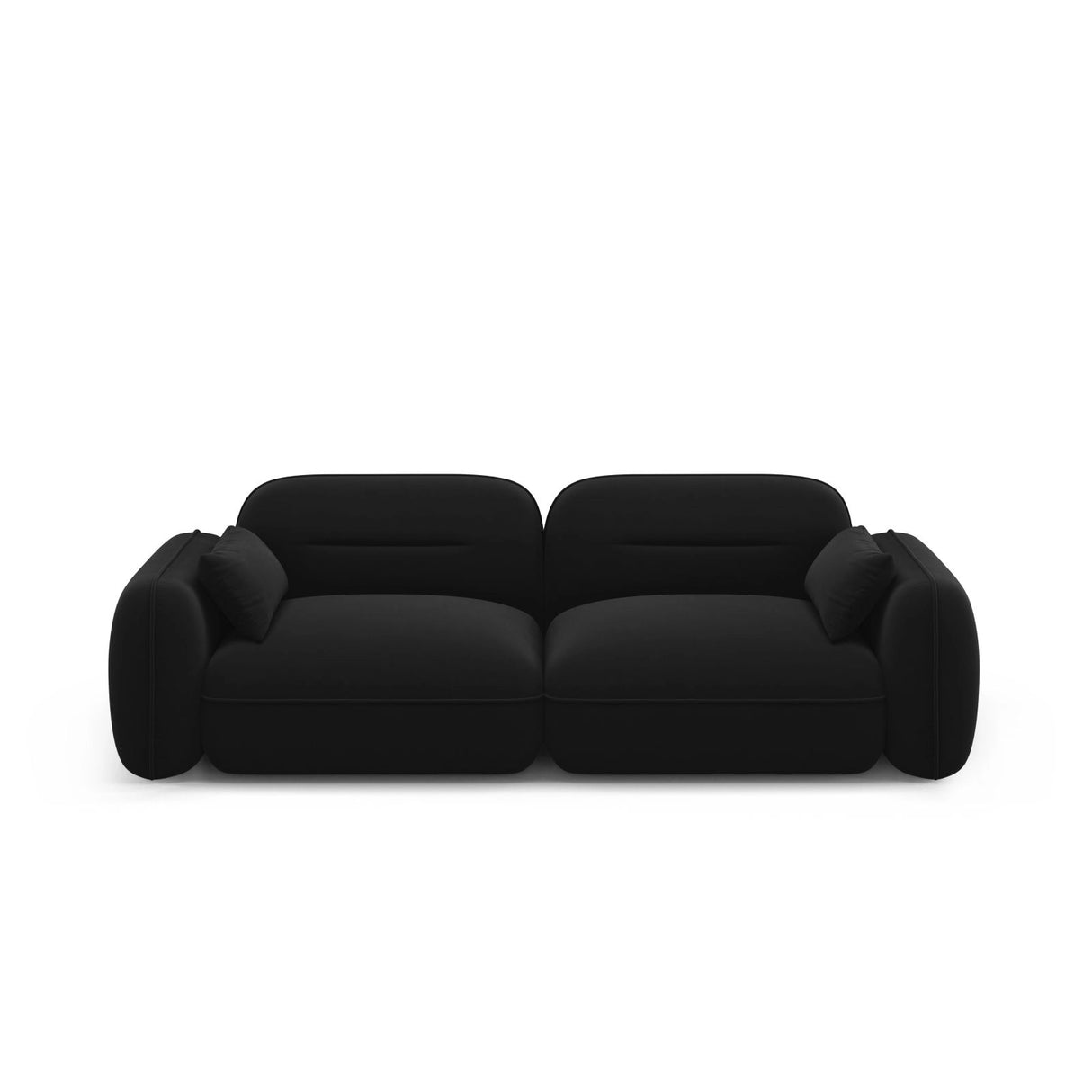 Sydney 3-Sitzer Sofa aus Samt in Schwarz (Casino Black), 230x90x70 cm von Cosmopolitan Design – Bild 1